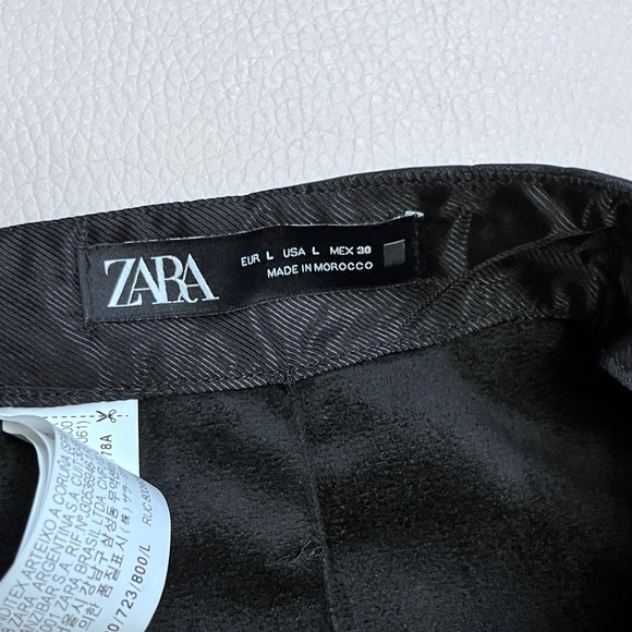 Zara Women’s Faux Leather Belted Mini Skirt - Size L - Picture 7 of 9